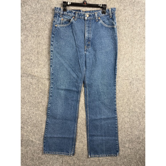 Vintage Levi's 517 Jeans Men's 36 x 32 (FITS 34 x 31) Blue Orange Tab Made USA